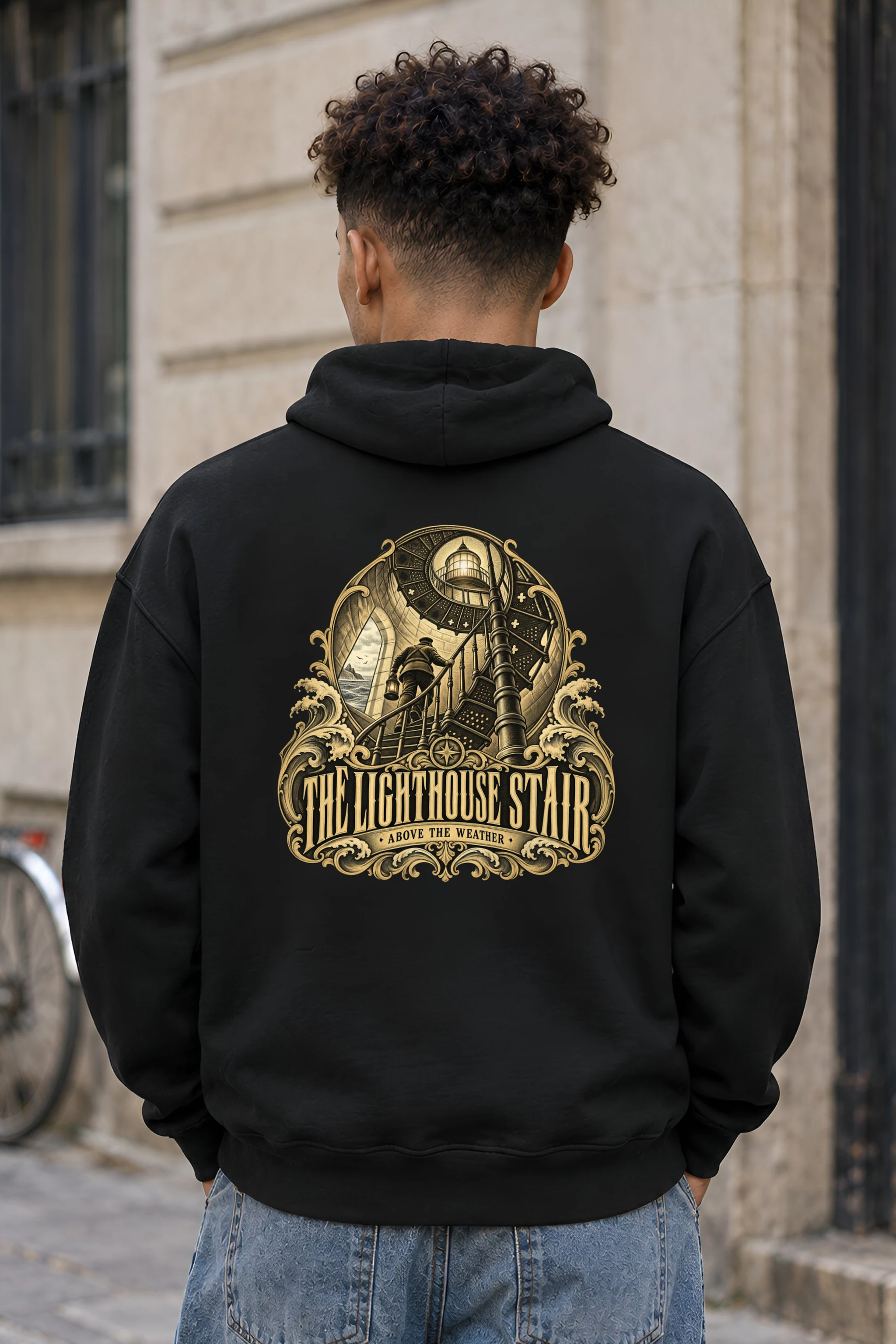 "THE LIGHTHOUSE STAIR" Heavy Blend Unisex Pullover Hoodie