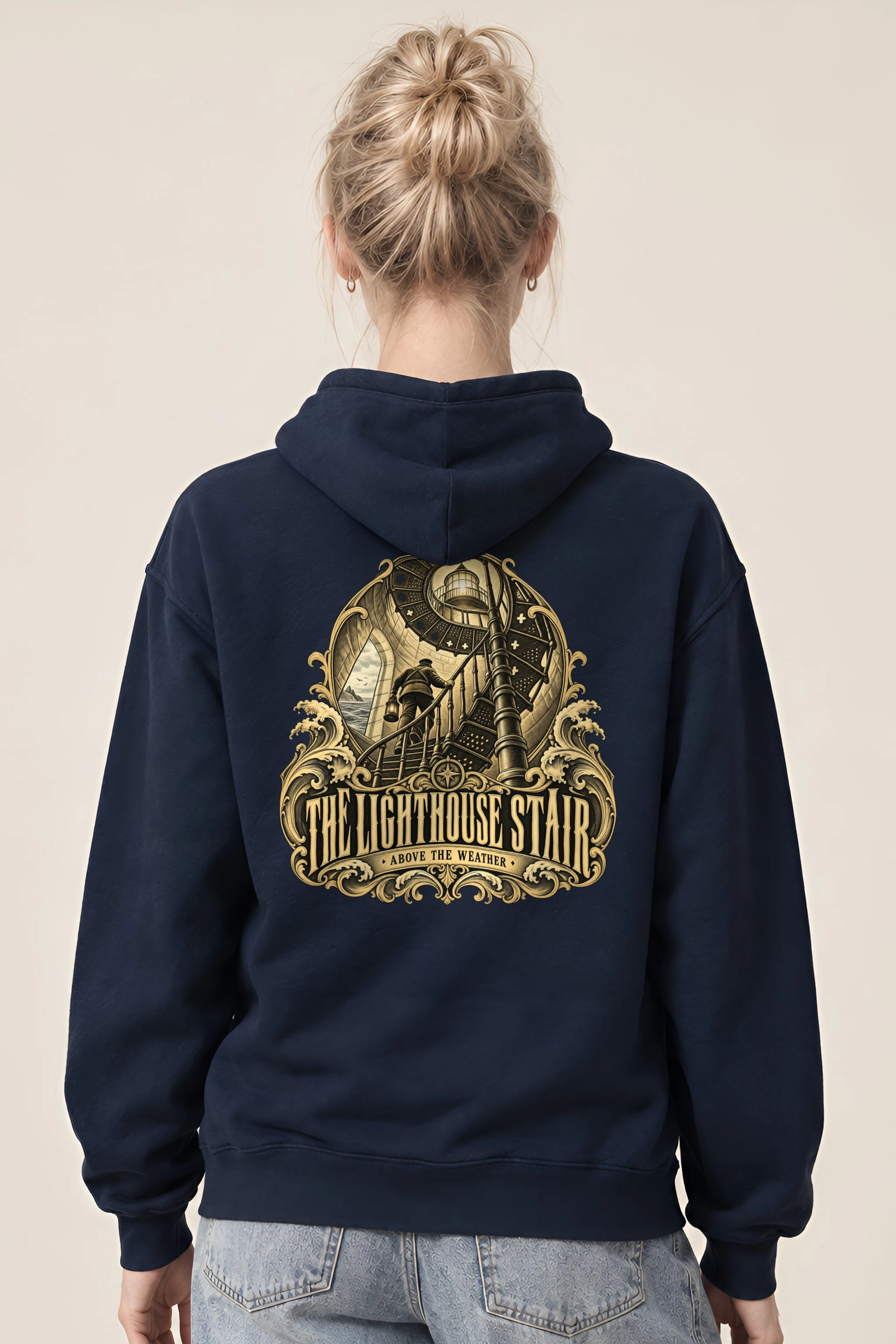 "THE LIGHTHOUSE STAIR" Heavy Blend Unisex Pullover Hoodie