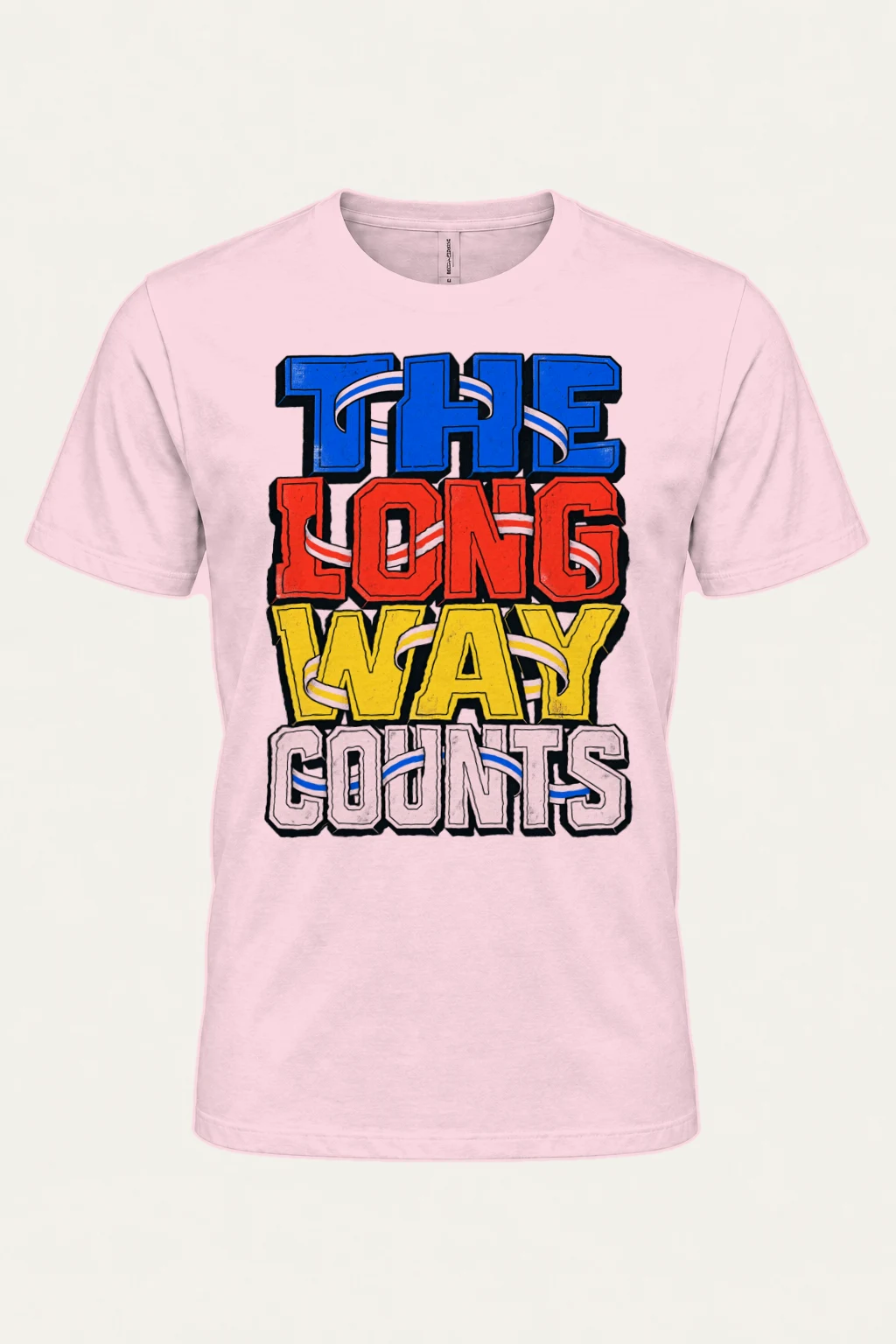 "The Long Way Counts" Heavyweight Unisex Crewneck T-shirt | Gildan 5000