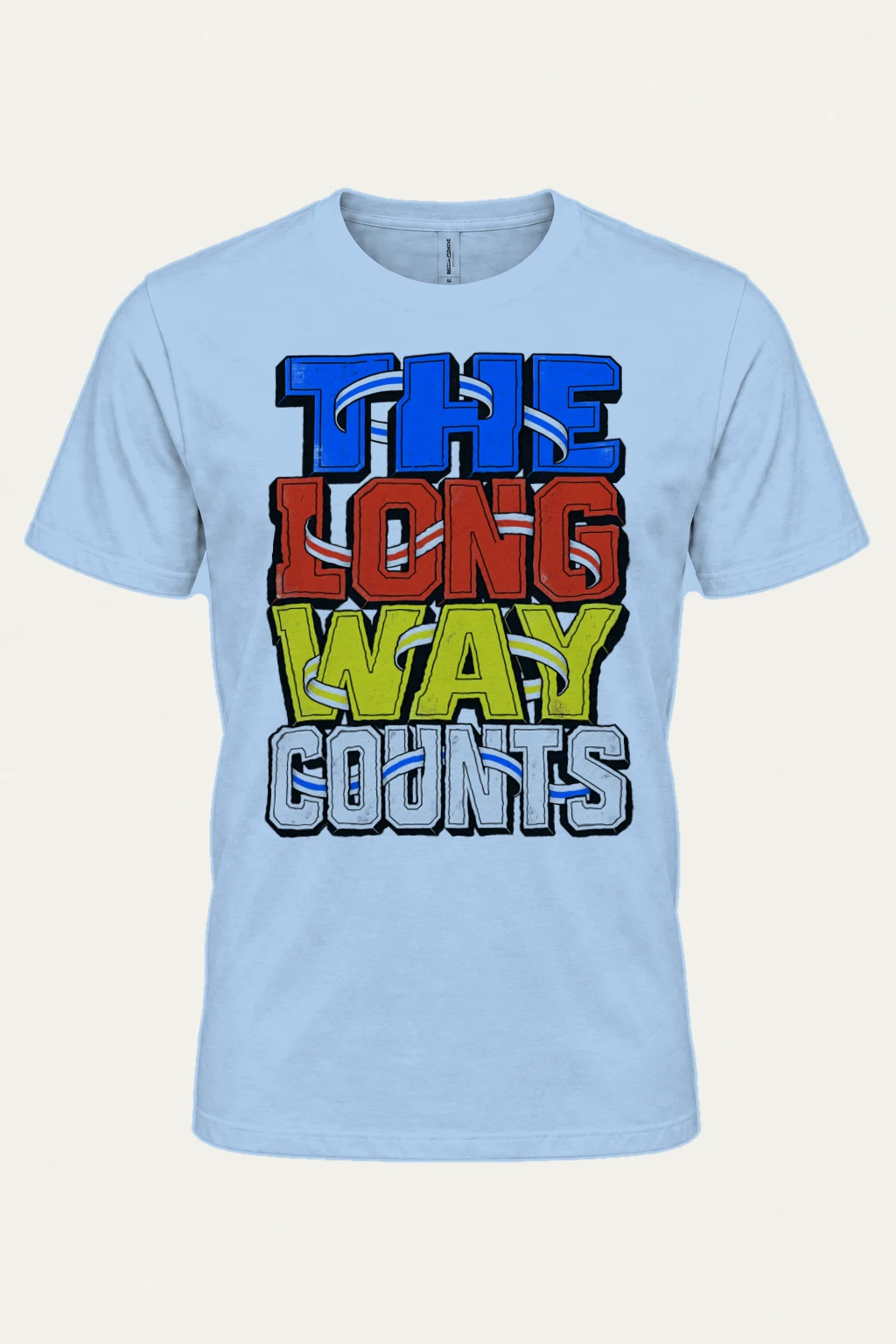 "The Long Way Counts" Heavyweight Unisex Crewneck T-shirt | Gildan 5000