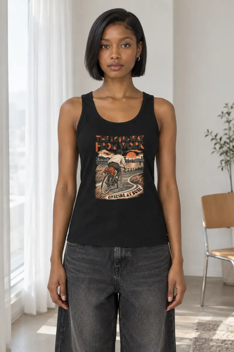 "The Long Way from Work" Unisex Jersey Tank