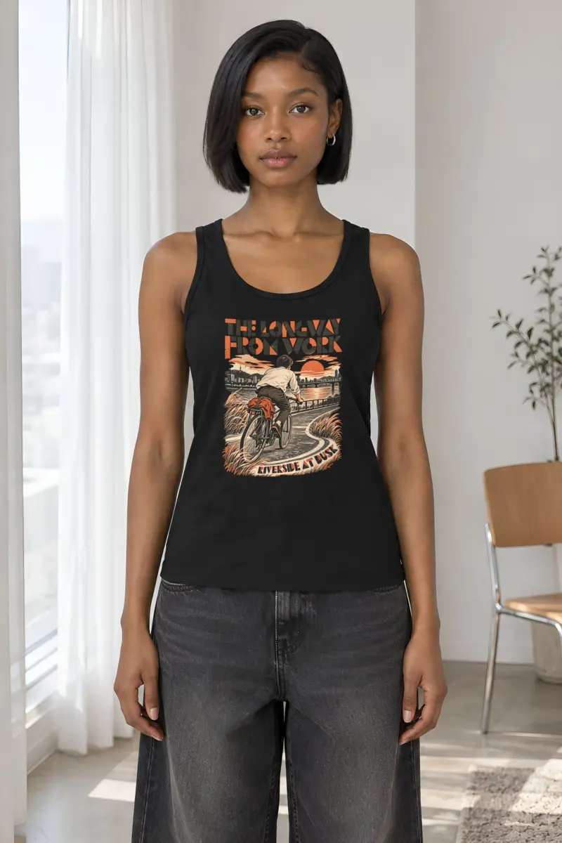 "The Long Way from Work" Unisex Jersey Tank
