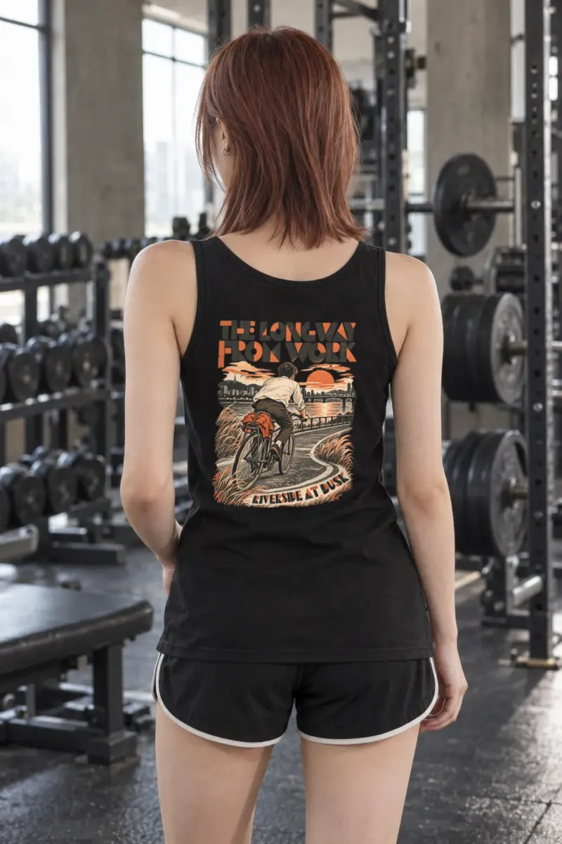 "The Long Way from Work" Unisex Jersey Tank
