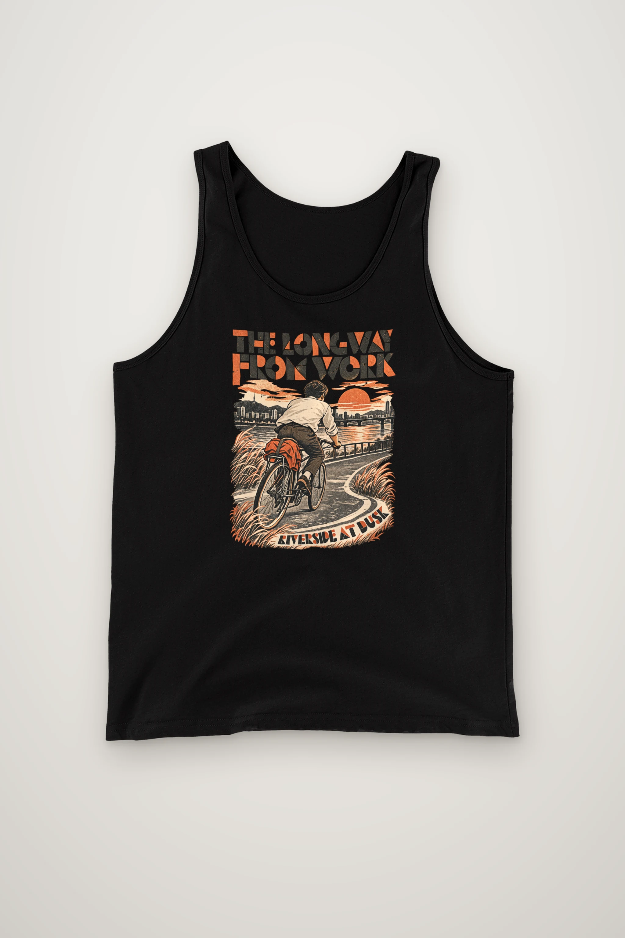 "The Long Way from Work" Unisex Jersey Tank