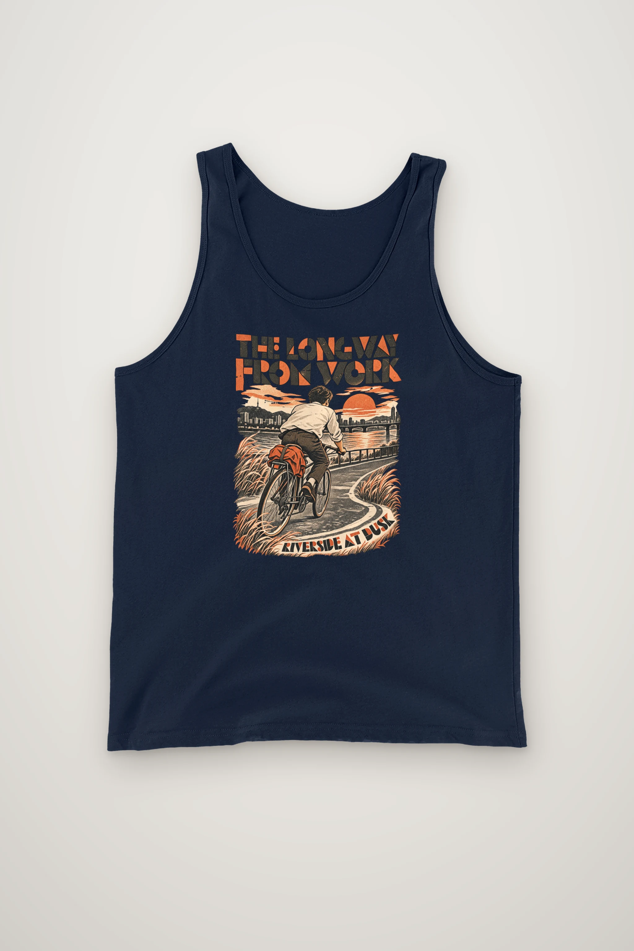 "The Long Way from Work" Unisex Jersey Tank
