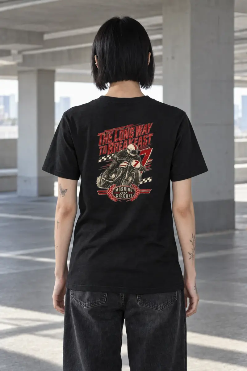 “The Long Way to Breakfast” Heavyweight Unisex Crewneck T-shirt