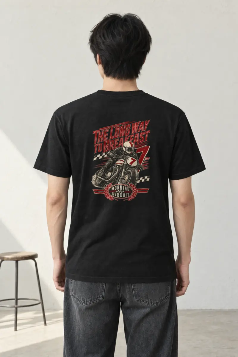 "The Long Way to Breakfast" Heavyweight Unisex Crewneck T-shirt