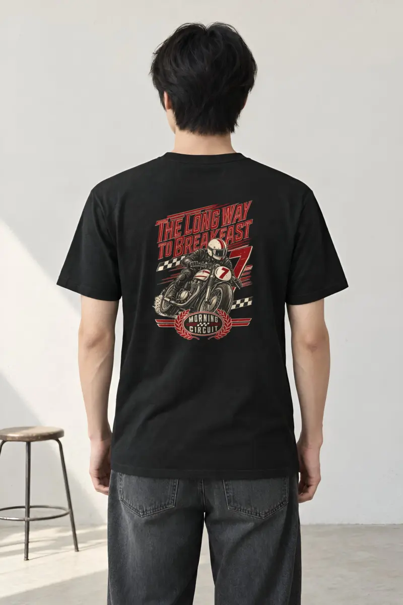 "The Long Way to Breakfast" Heavyweight Unisex Crewneck T-shirt