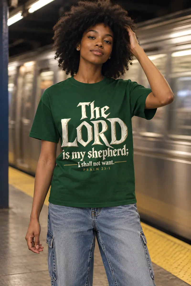 "The Lord is My Shepherd" Heavyweight Unisex Crewneck T-shirt
