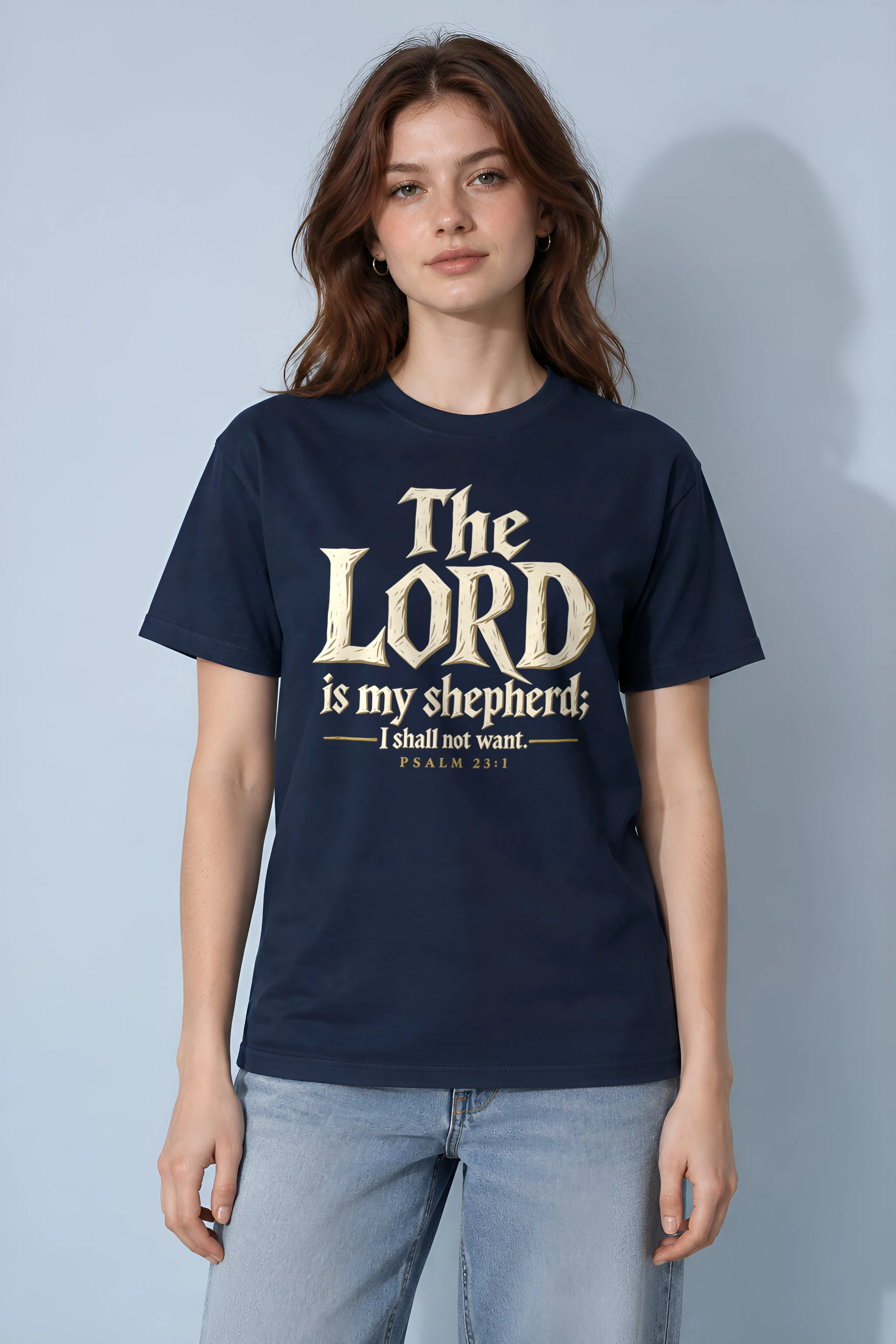 "The Lord is My Shepherd" Heavyweight Unisex Crewneck T-shirt