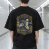 "The Mended Net Busan First Light" Men's Oversized Heavyweight Crewneck T-Shirt
