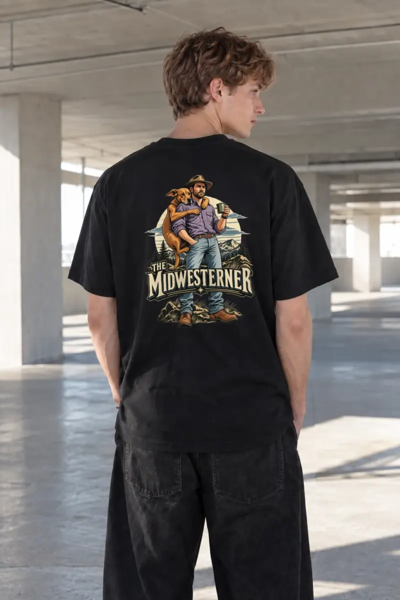 "The Midwesterner" Heavyweight Unisex Crewneck T-shirt | Gildan 5000