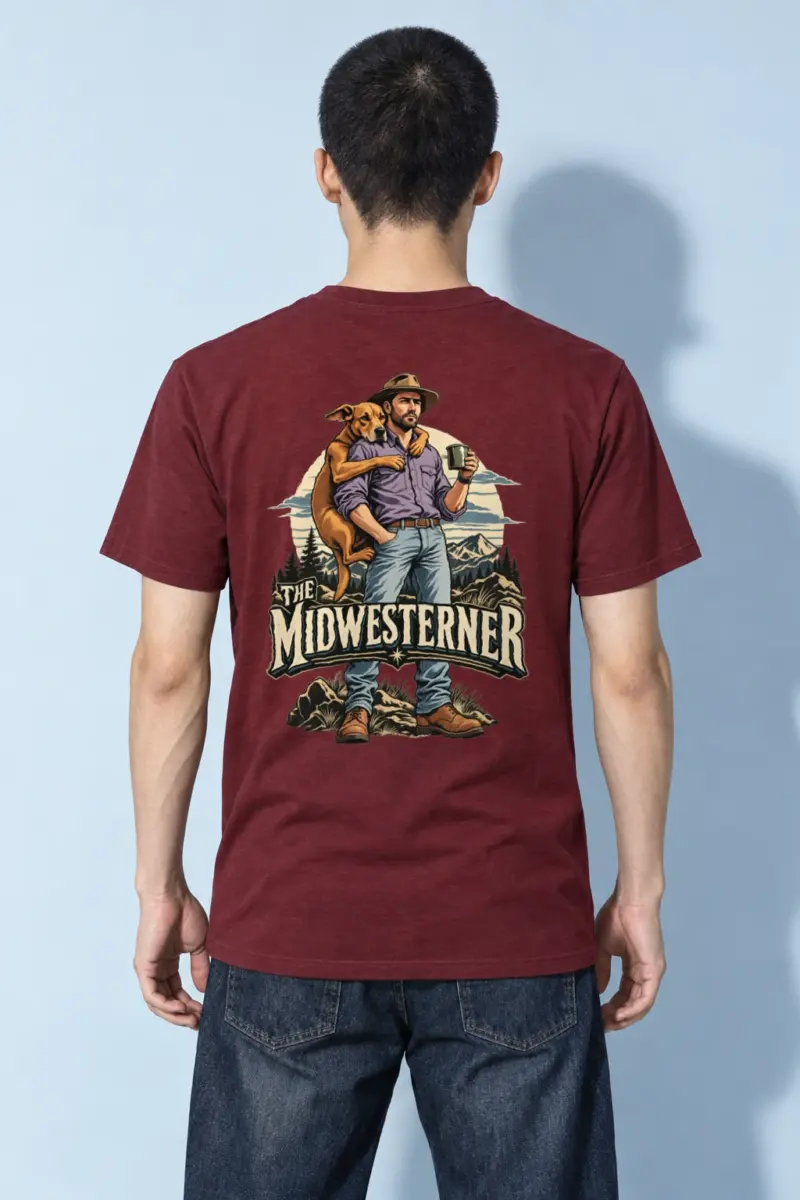 "The Midwesterner" Heavyweight Unisex Crewneck T-shirt | Gildan 5000