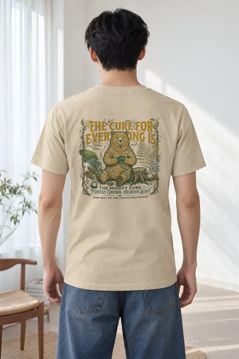 "The Mighty Cure" Heavyweight Unisex Crewneck T-shirt