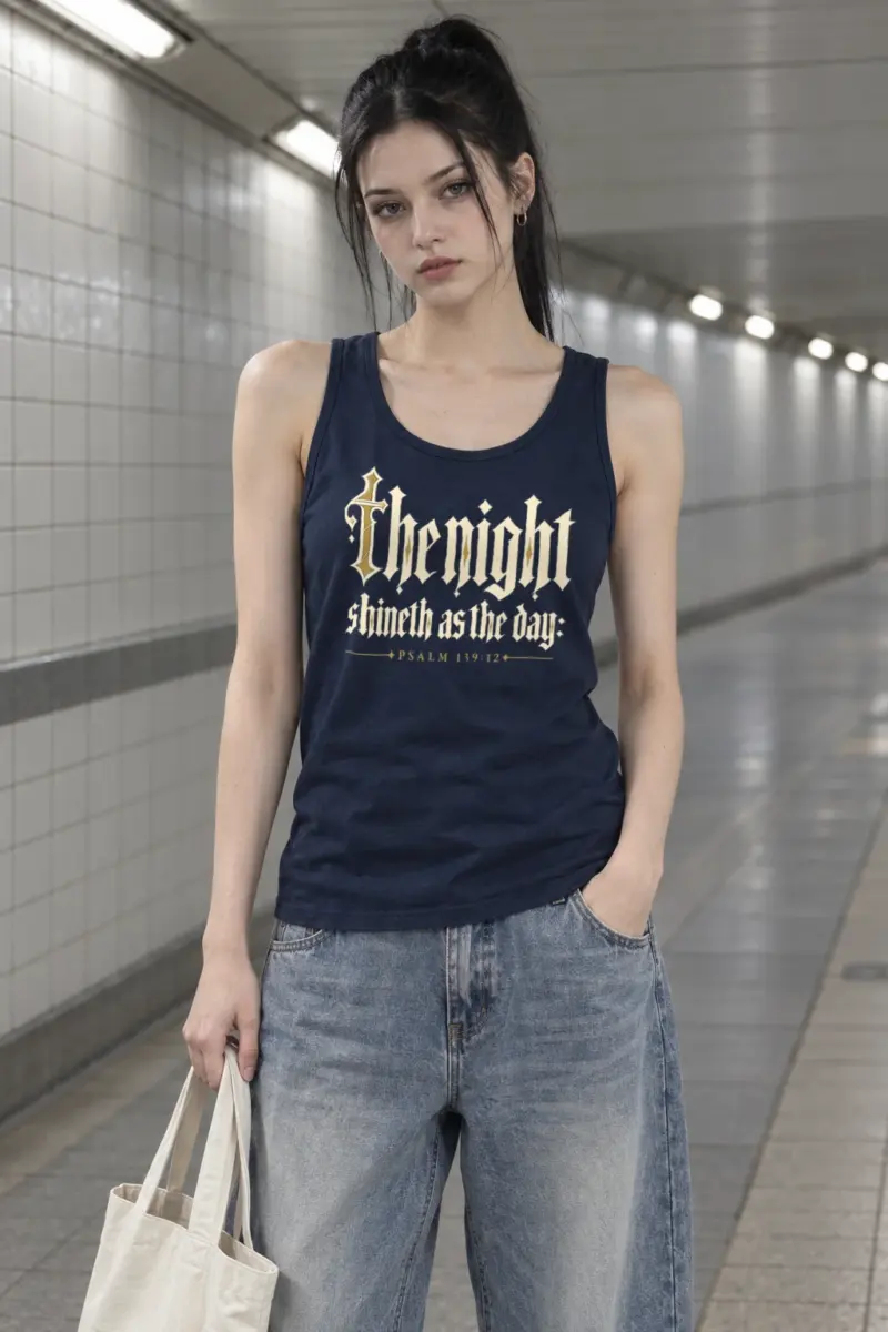 “The Night Shineth as the Day” Unisex Jersey Tank