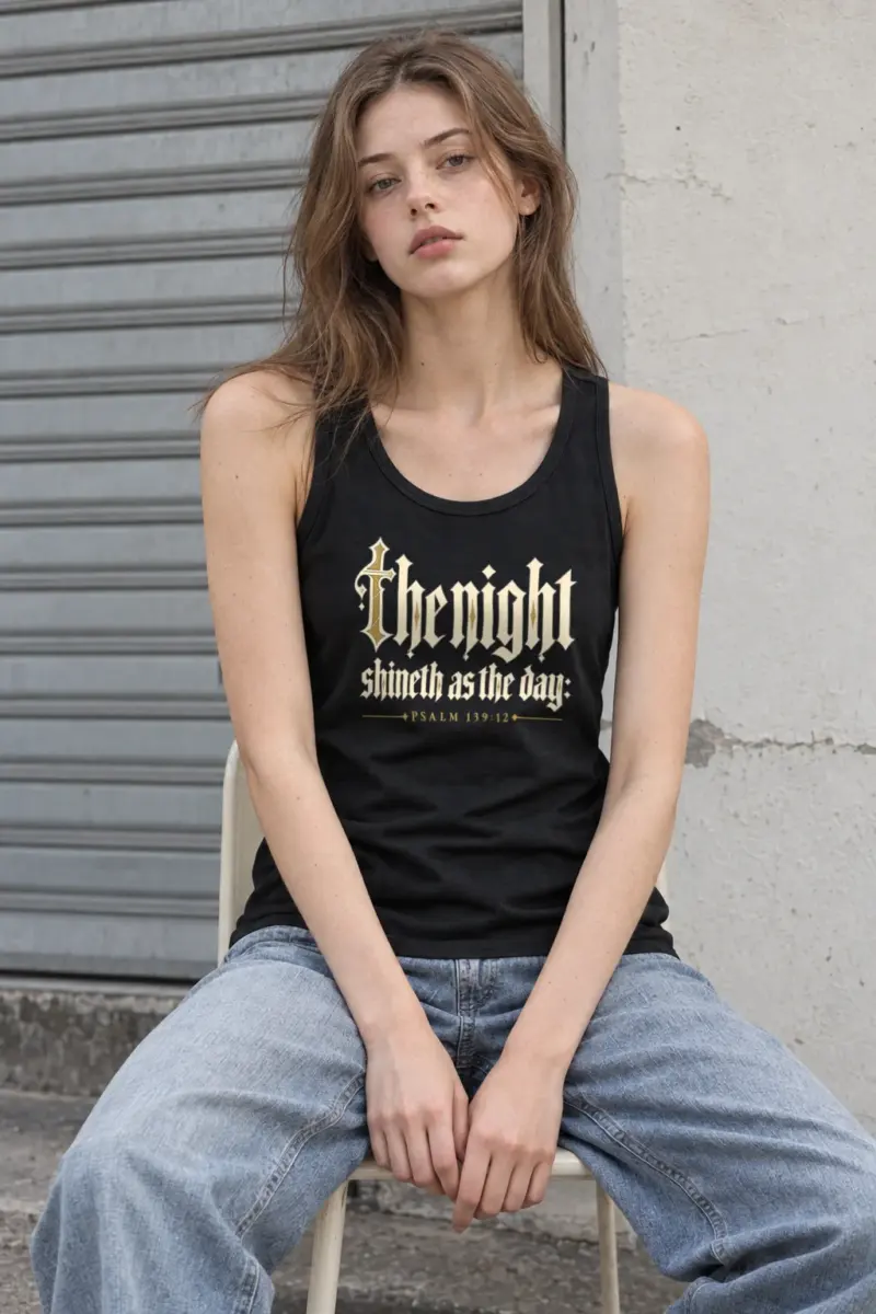 "The Night Shineth as the Day" Unisex Jersey Tank