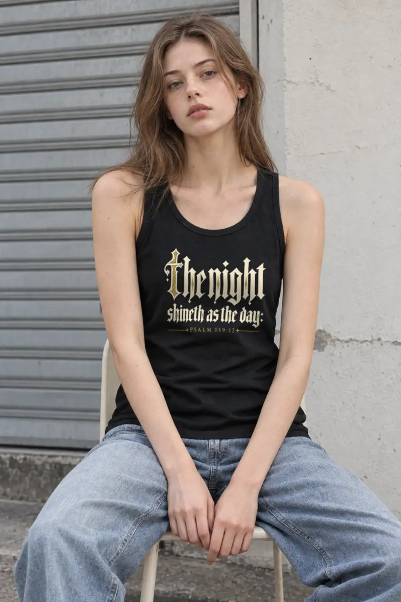 "The Night Shineth as the Day" Unisex Jersey Tank