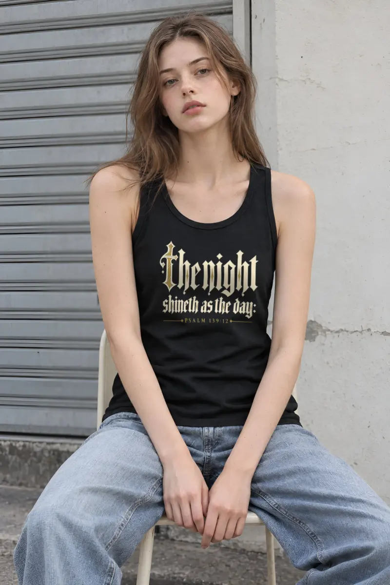 "The Night Shineth as the Day" Unisex Jersey Tank