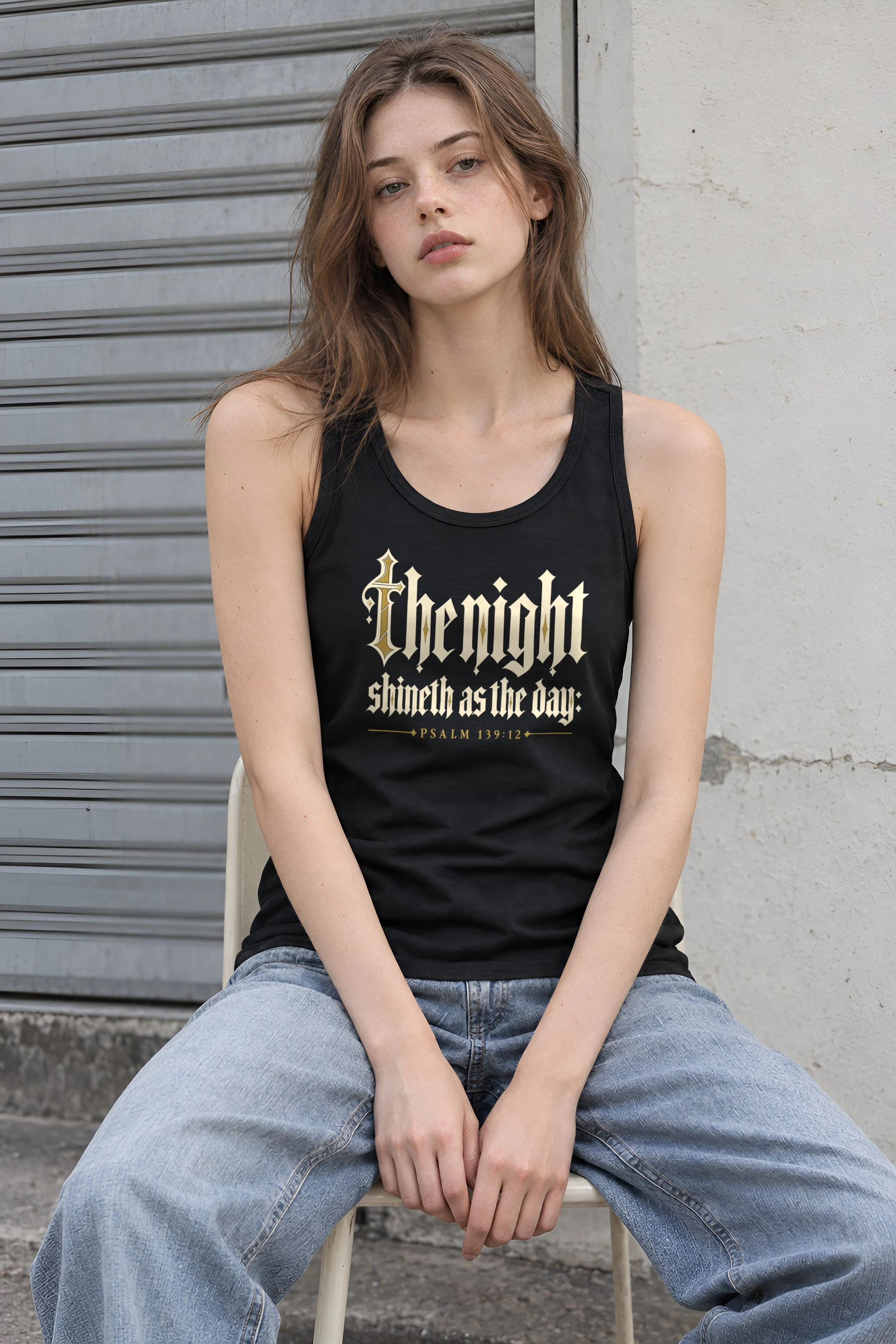 "The Night Shineth as the Day" Unisex Jersey Tank