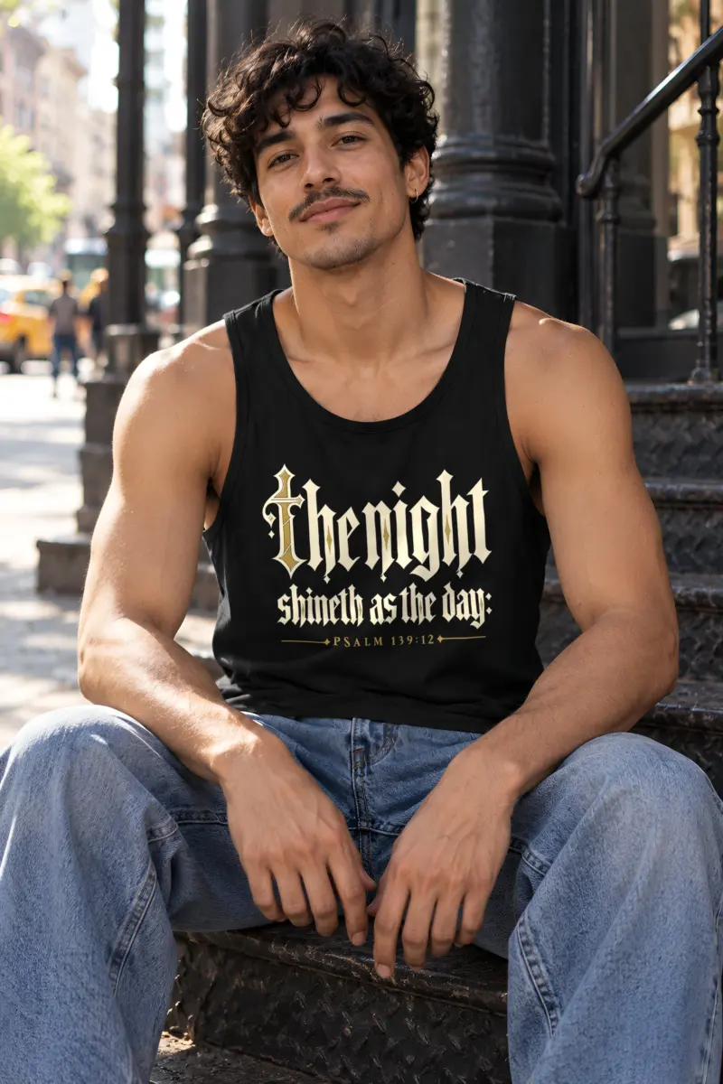 "The Night Shineth as the Day" Unisex Jersey Tank