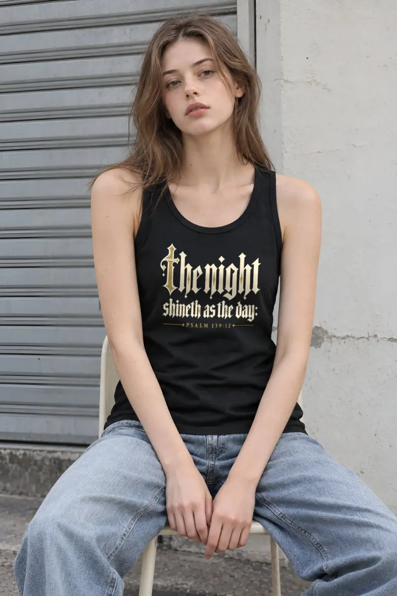 "The Night Shineth as the Day" Unisex Jersey Tank