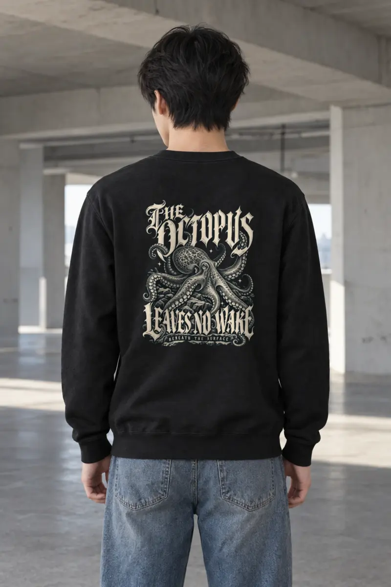 "The Octopus Leaves No Wake" Heavy Blend Unisex Crewneck Sweatshirt