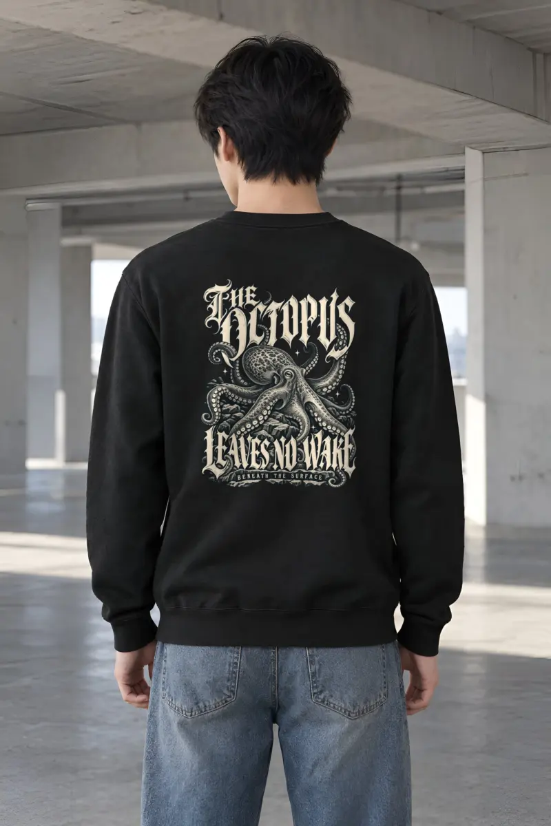 "The Octopus Leaves No Wake" Heavy Blend Unisex Crewneck Sweatshirt