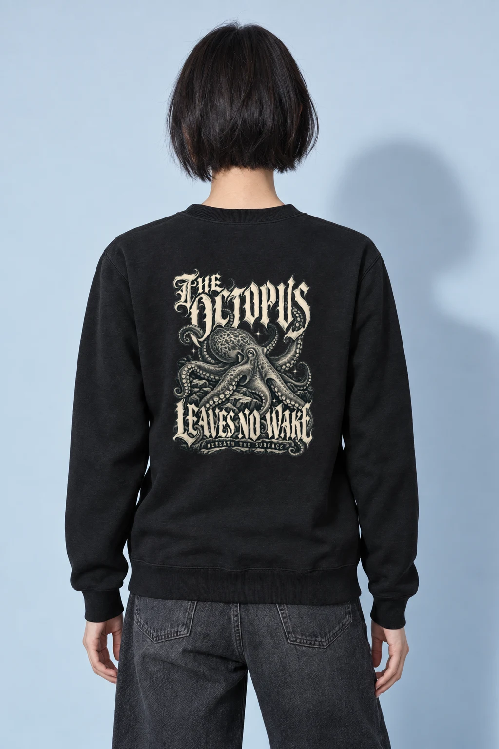 "The Octopus Leaves No Wake" Heavy Blend Unisex Crewneck Sweatshirt