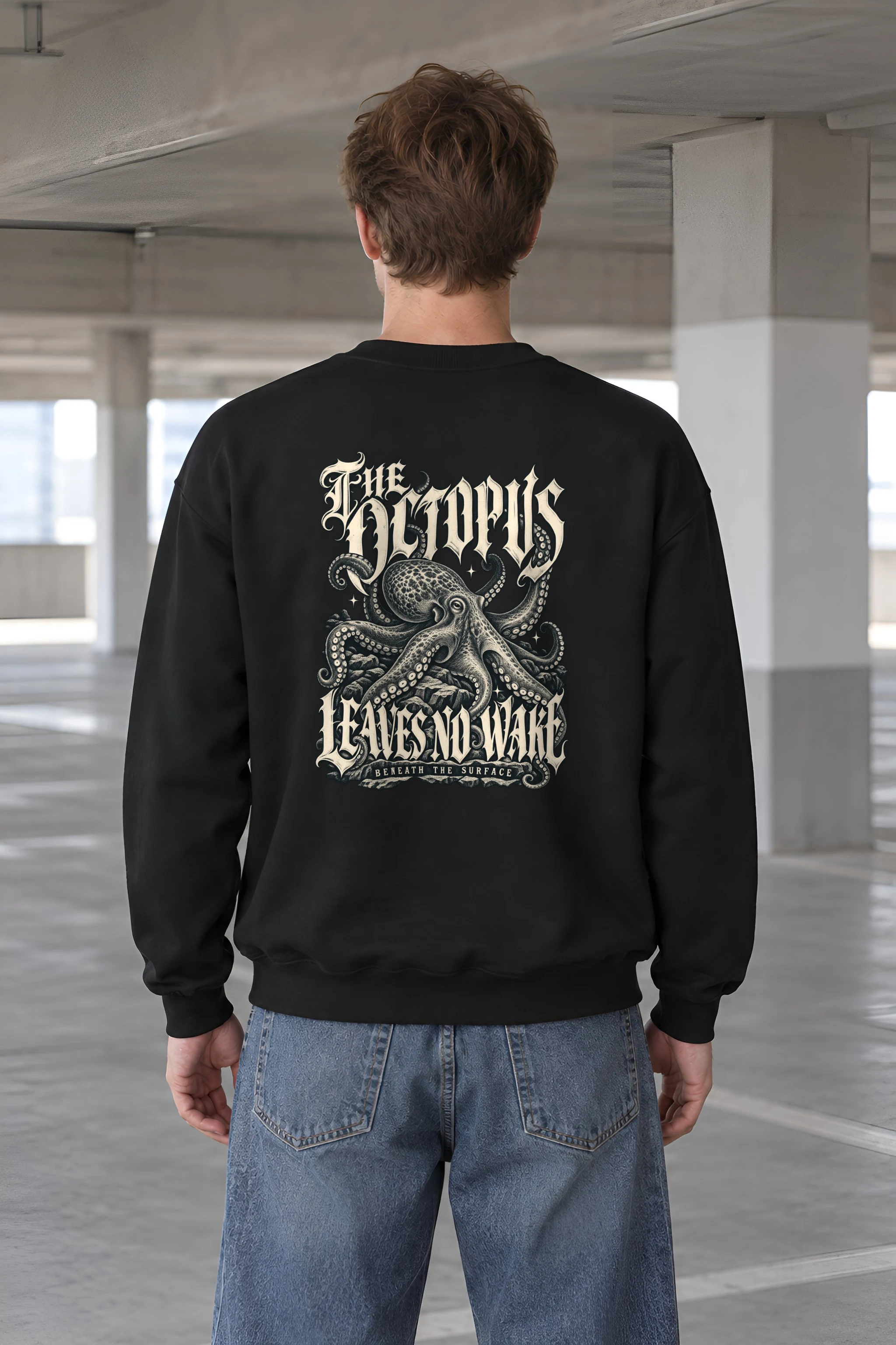 "The Octopus Leaves No Wake" 1 Crewneck Sweatshirt