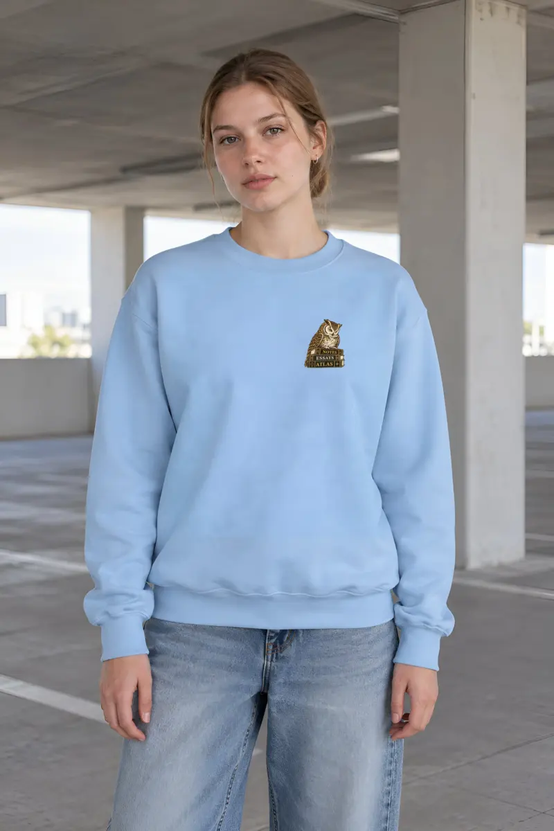 "The Owl’s Reading Hour" Heavy Blend Unisex Crewneck Sweatshirt