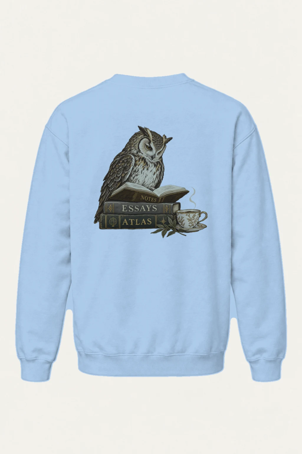 "The Owl’s Reading Hour" Heavy Blend Unisex Crewneck Sweatshirt | Gildan 18000