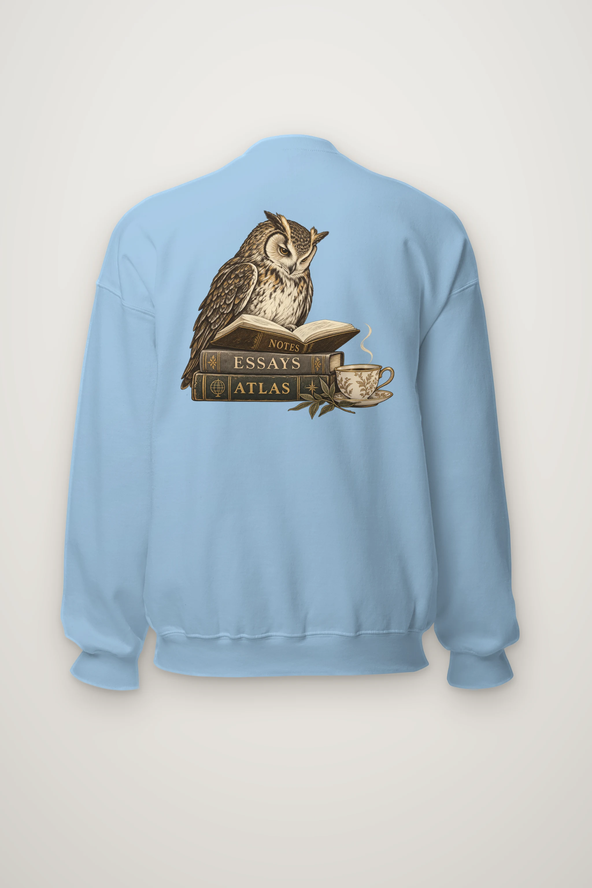 "The Owl’s Reading Hour" Heavy Blend Unisex Crewneck Sweatshirt