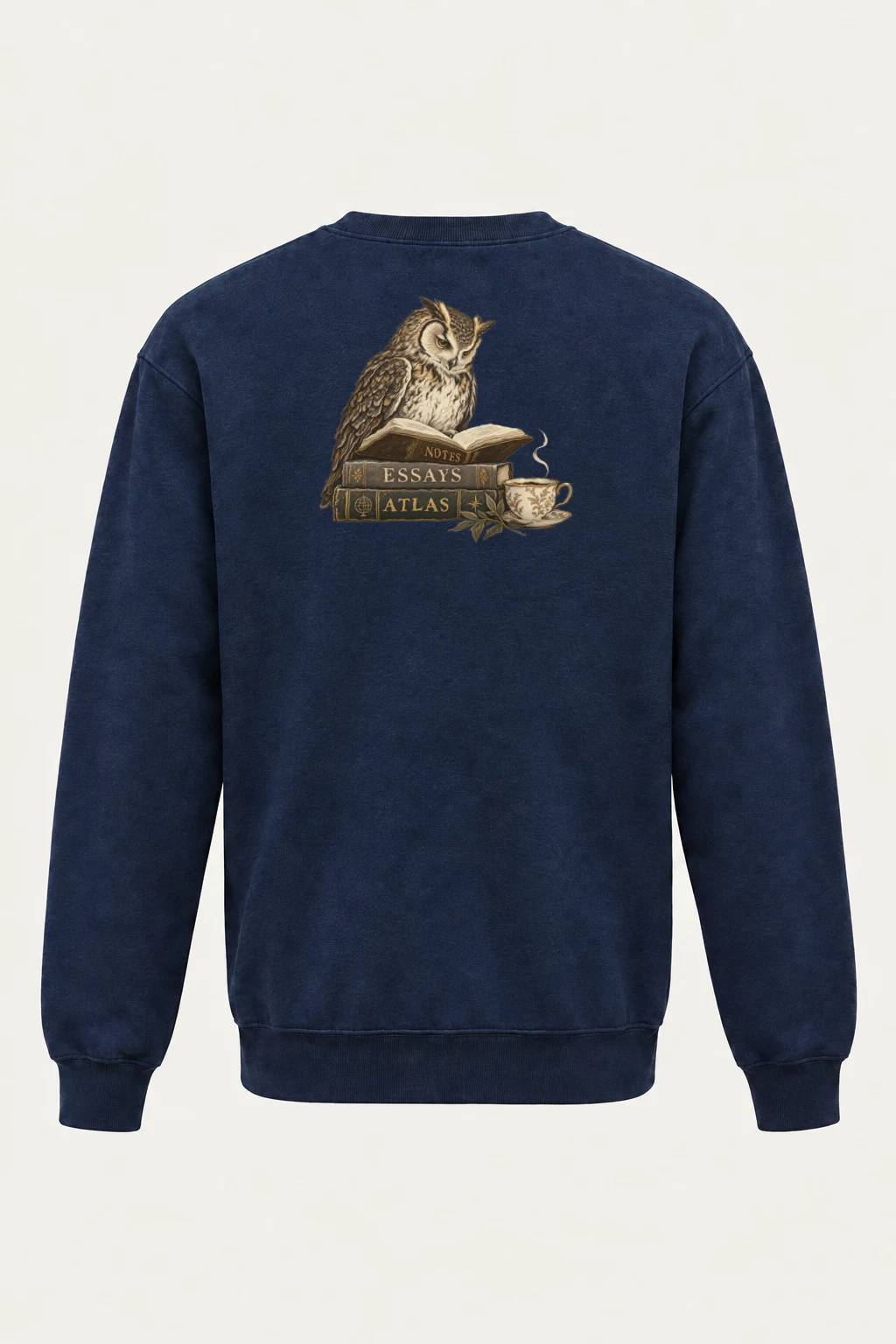 "The Owl’s Reading Hour" Heavy Blend Unisex Crewneck Sweatshirt | Gildan 18000