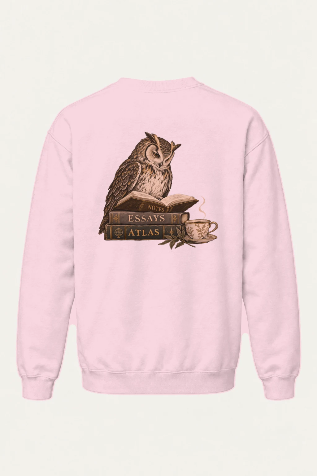 "The Owl’s Reading Hour" Heavy Blend Unisex Crewneck Sweatshirt | Gildan 18000