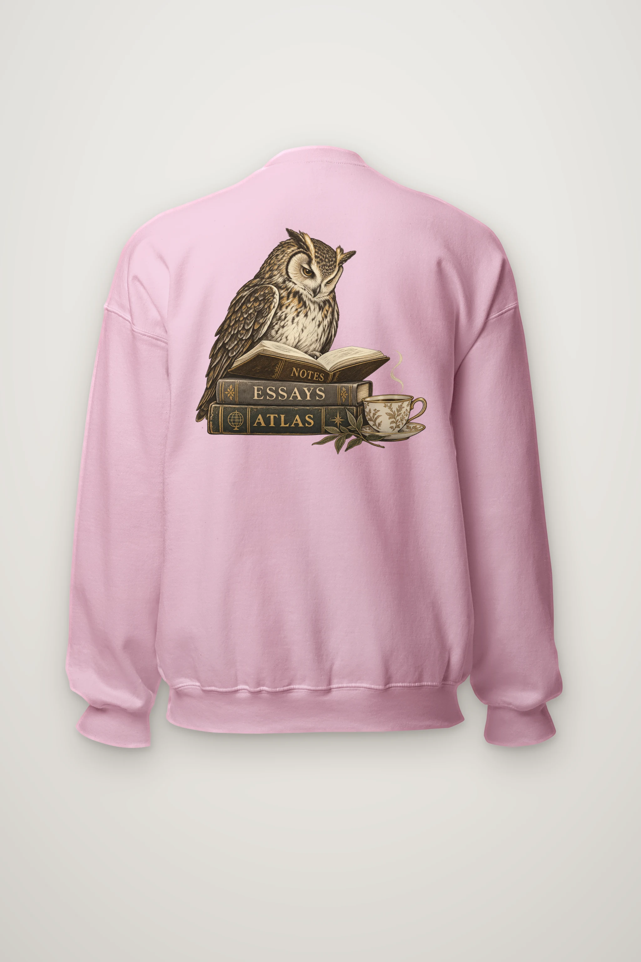 "The Owl’s Reading Hour" Heavy Blend Unisex Crewneck Sweatshirt