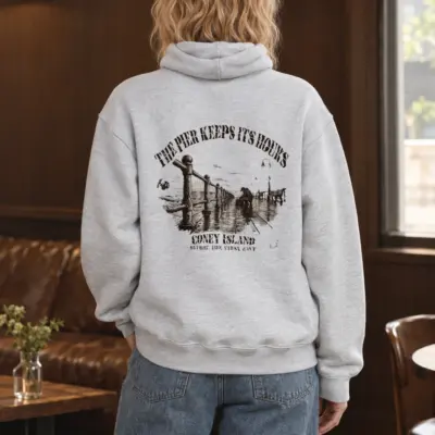 "The Pier Keeps Its Hours" Heavy Blend Unisex Pullover Hoodie