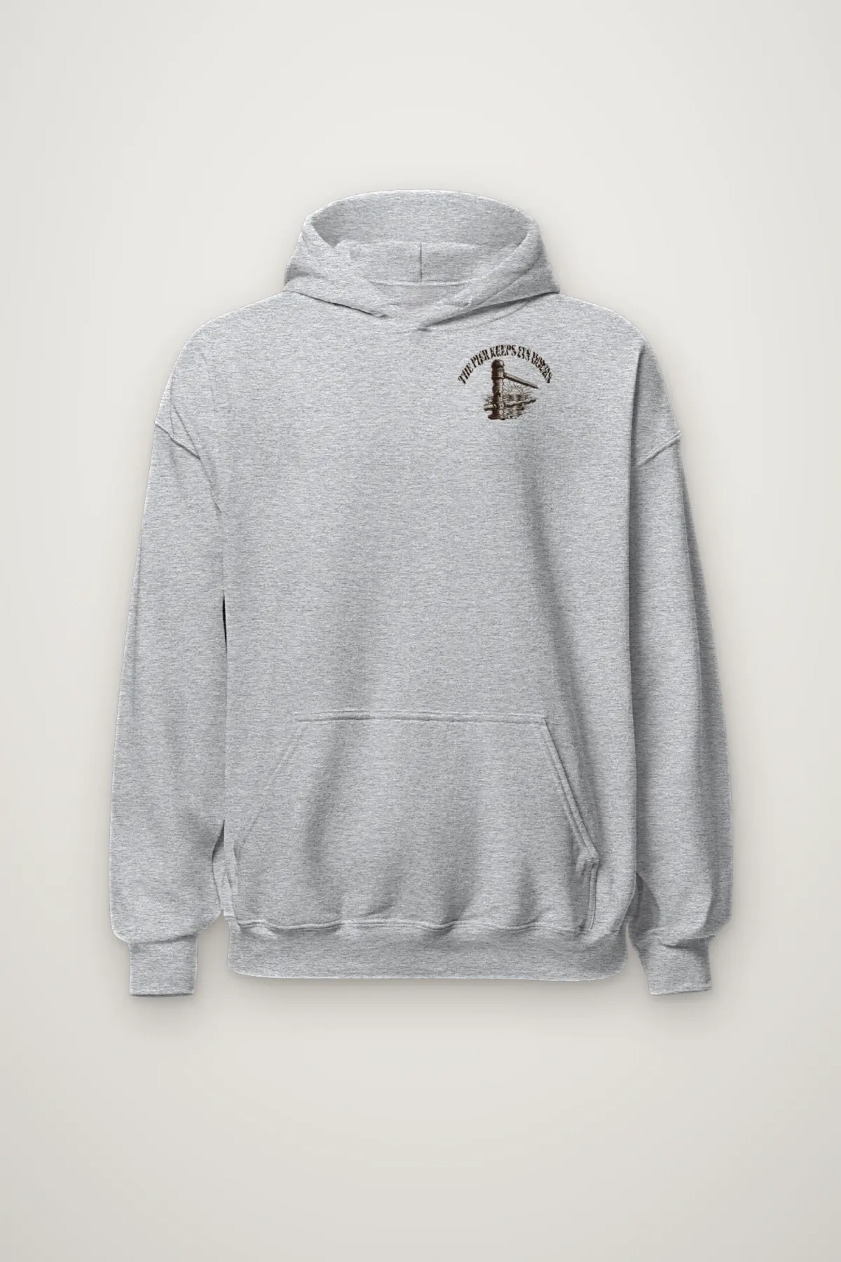 "The Pier Keeps Its Hours" Heavy Blend Unisex Pullover Hoodie