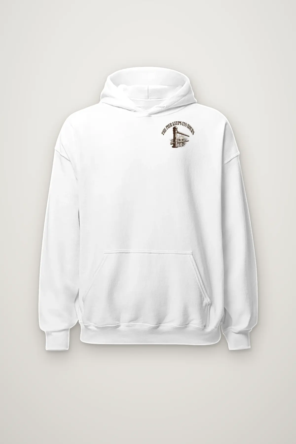 "The Pier Keeps Its Hours" Heavy Blend Unisex Pullover Hoodie