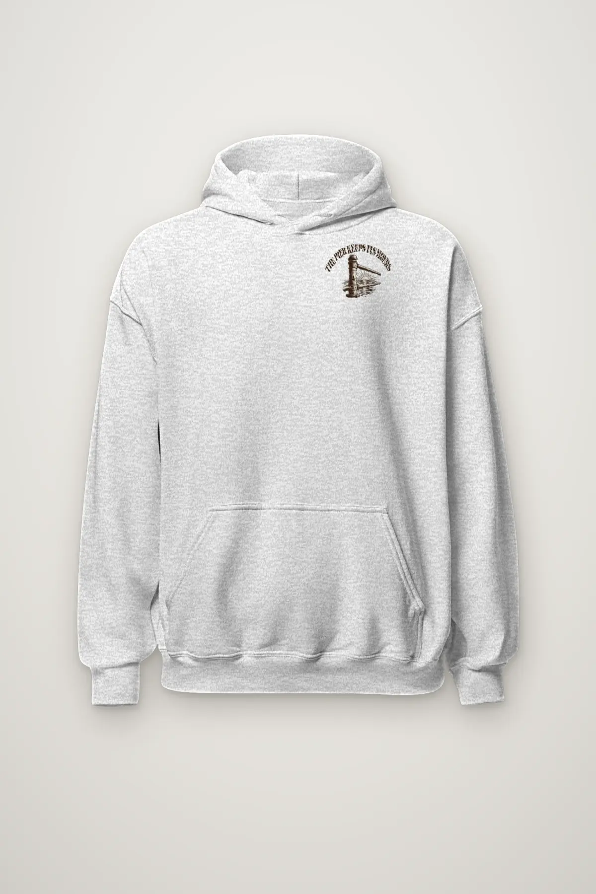"The Pier Keeps Its Hours" Heavy Blend Unisex Pullover Hoodie