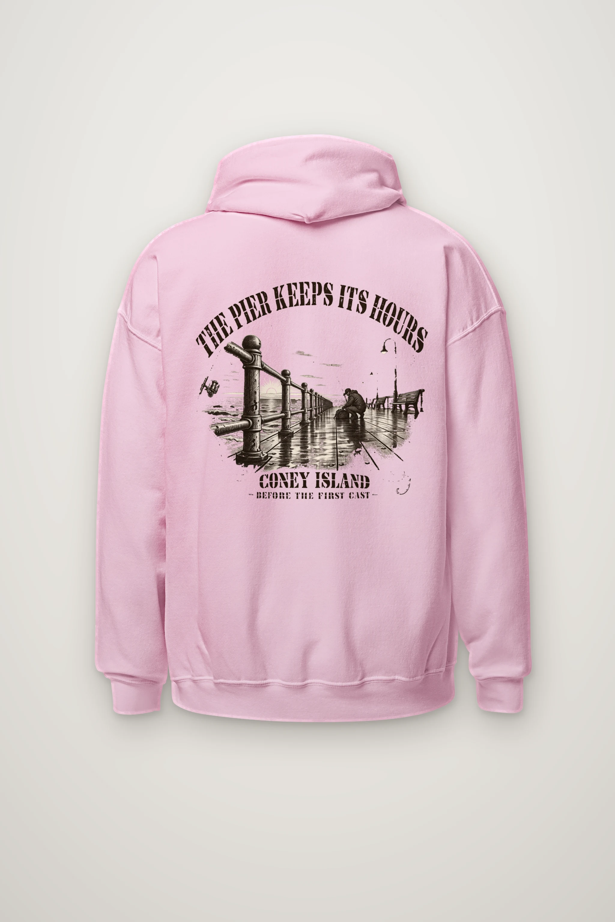 "The Pier Keeps Its Hours" Heavy Blend Unisex Pullover Hoodie