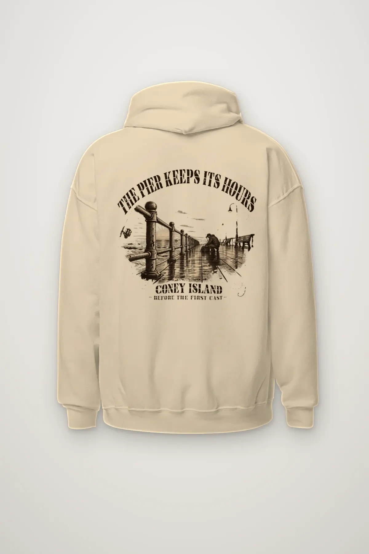 "The Pier Keeps Its Hours" Heavy Blend Unisex Pullover Hoodie