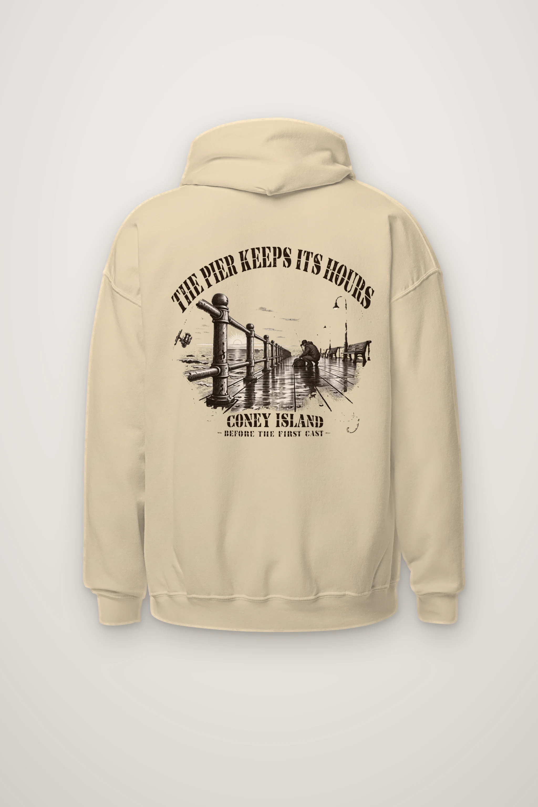 "The Pier Keeps Its Hours" Heavy Blend Unisex Pullover Hoodie