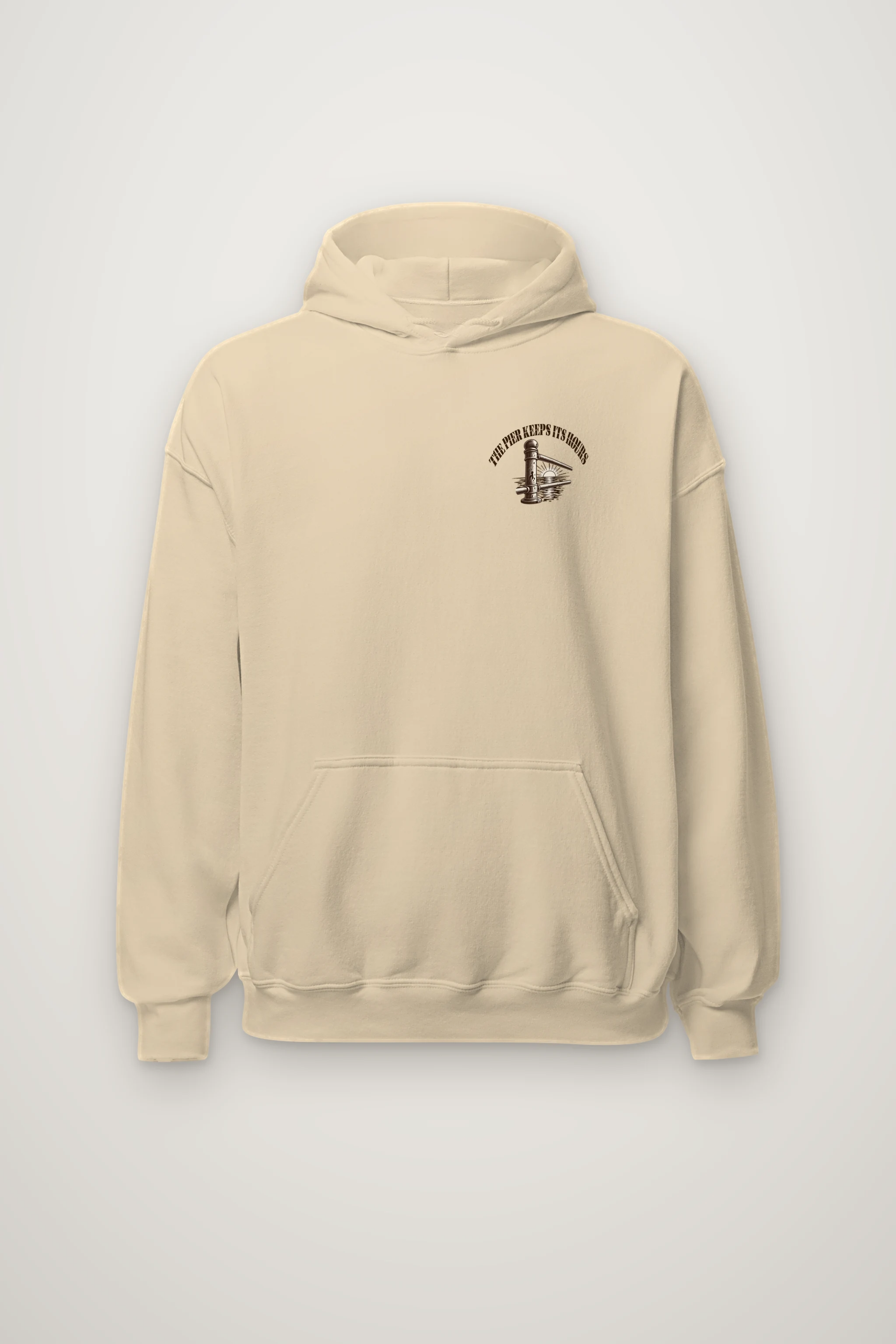 "The Pier Keeps Its Hours" Heavy Blend Unisex Pullover Hoodie