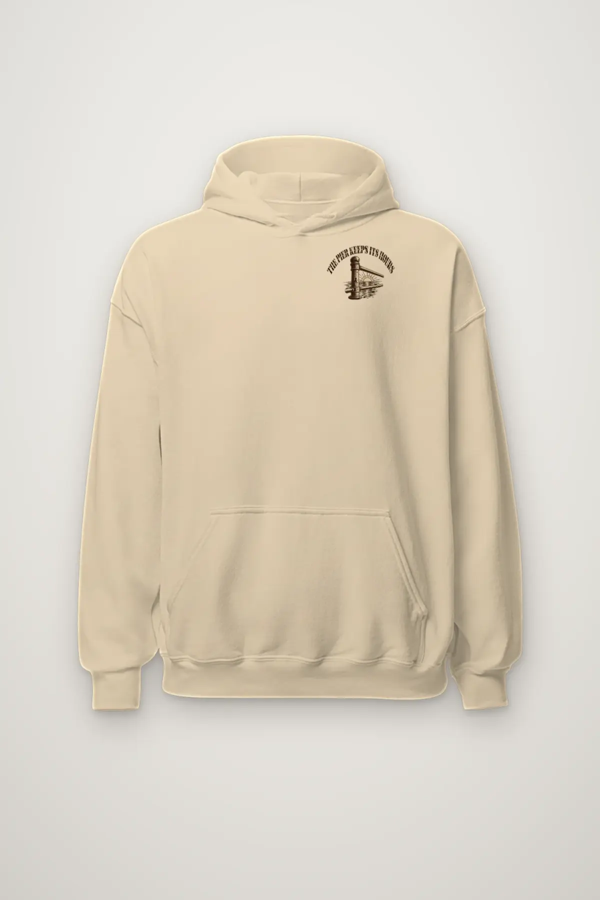 "The Pier Keeps Its Hours" Heavy Blend Unisex Pullover Hoodie