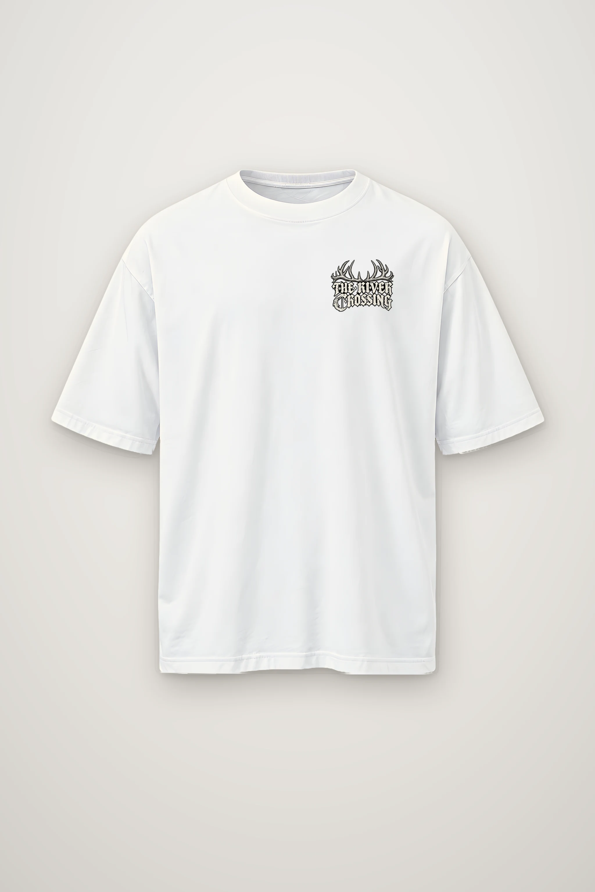 "The River Crossing" Men's Oversized Heavyweight Crewneck T-Shirt