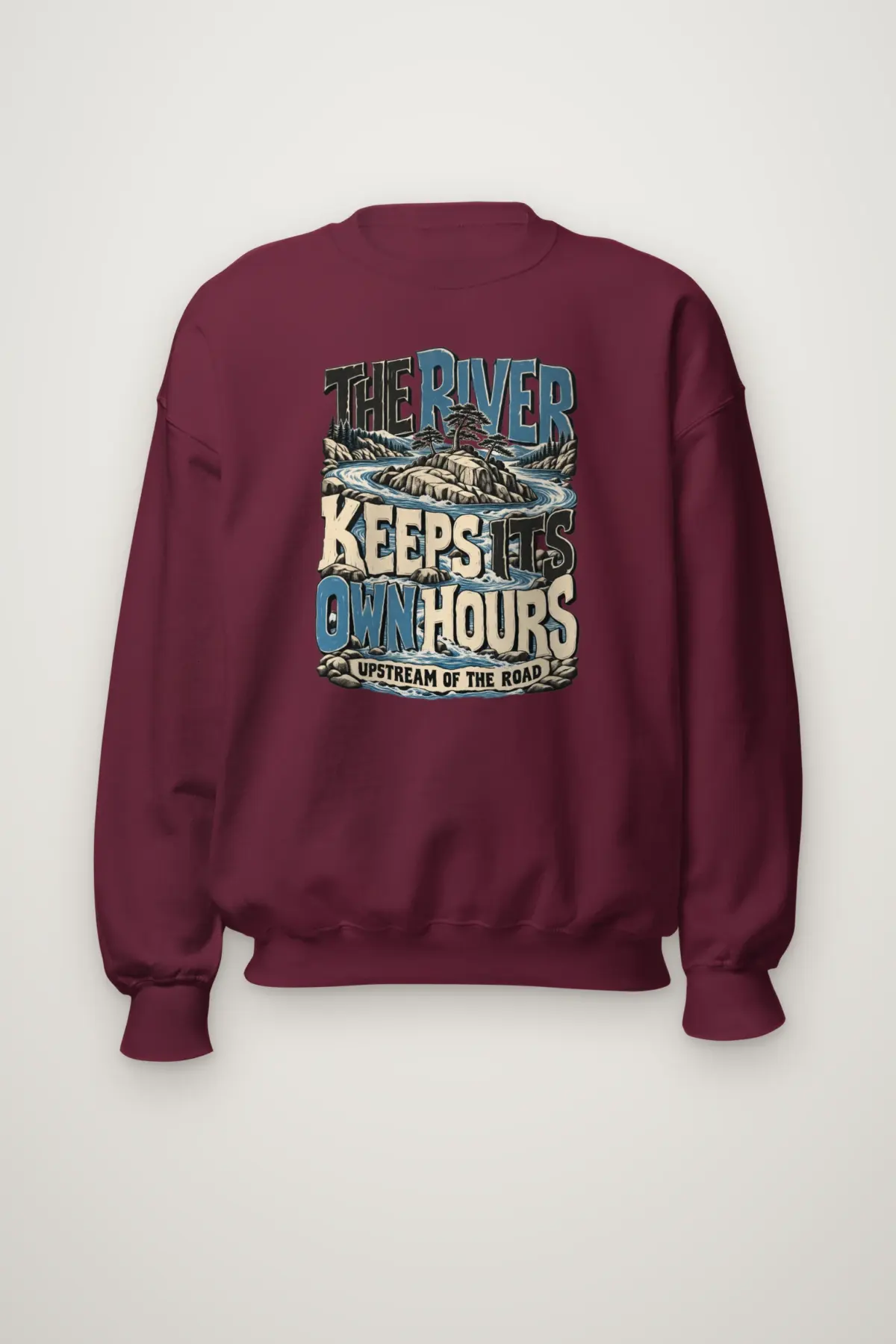 "The River Keeps Its Own Hours" Heavy Blend Unisex Crewneck Sweatshirt