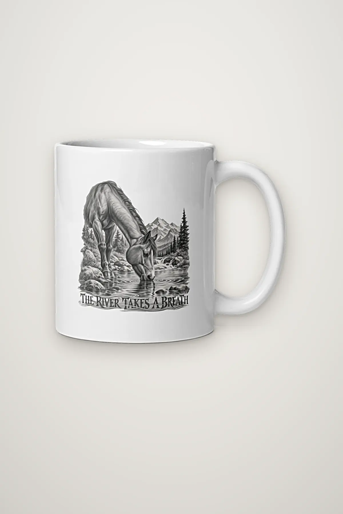 "THE RIVER TAKES A BREATH" 11oz Ceramic Mug