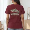 "Trout River Scene" Heavyweight Unisex Crewneck T-shirt | Gildan 5000