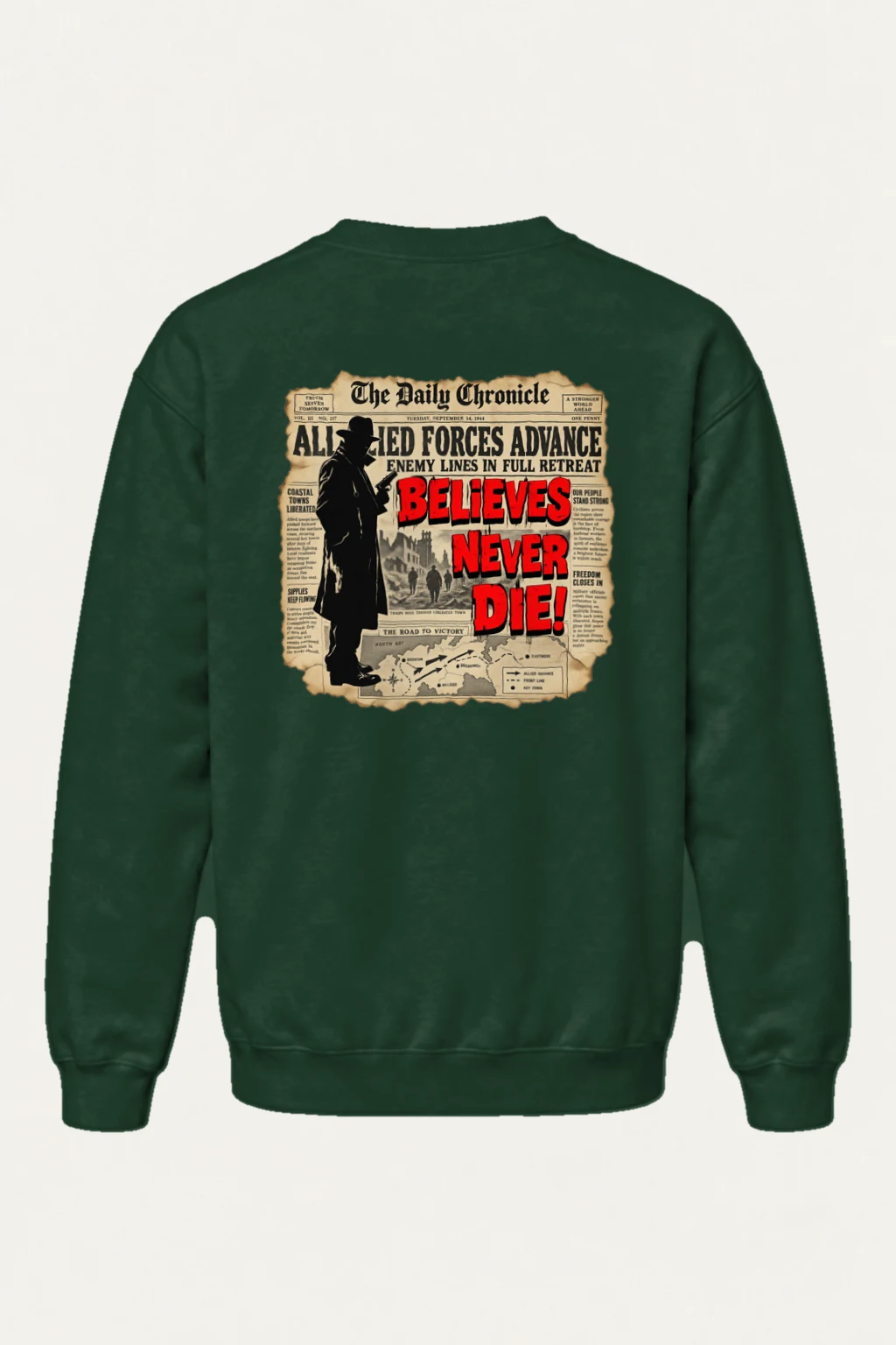 "The Road To Victory" Heavy Blend Unisex Crewneck Sweatshirt | Gildan 18000