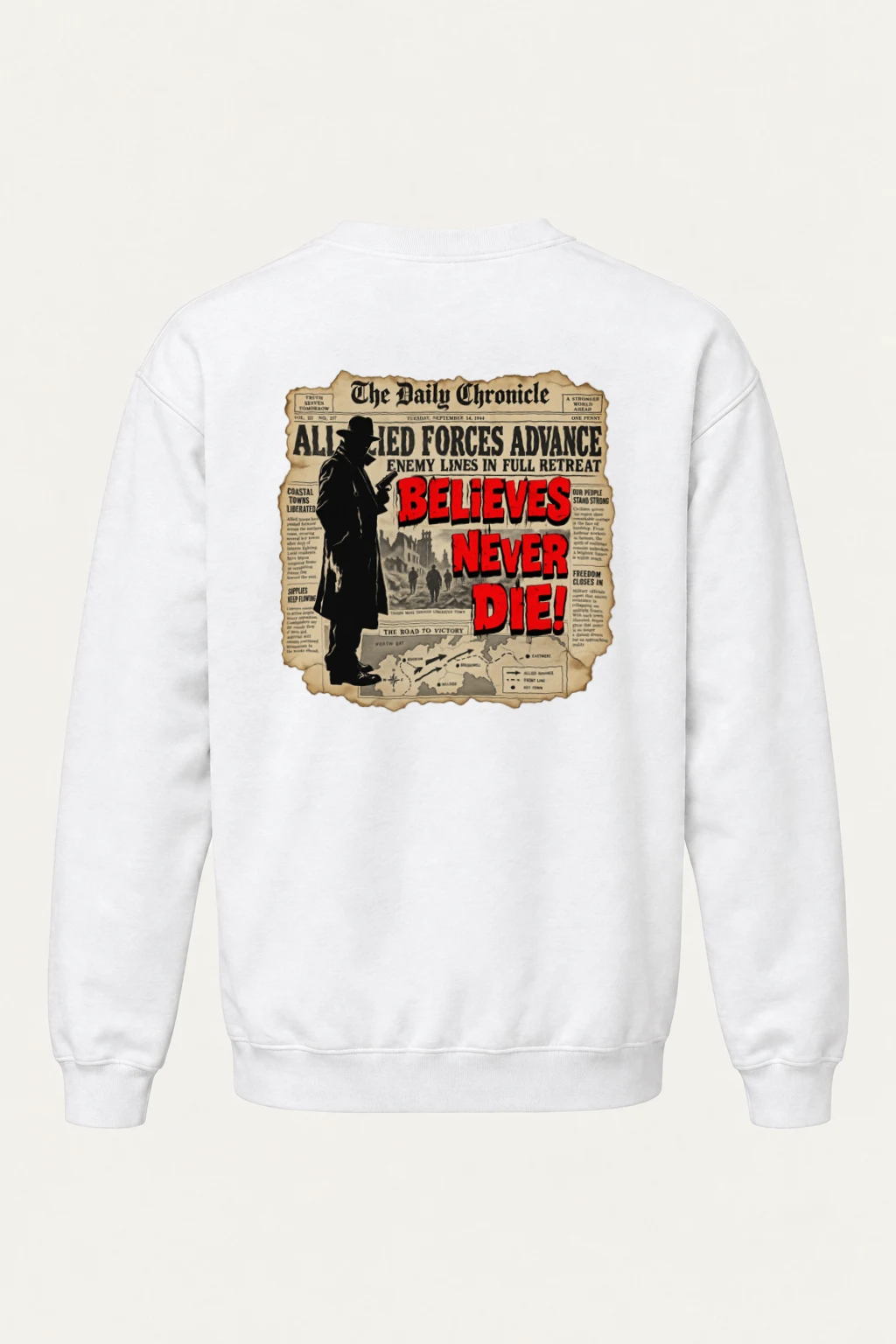 "The Road To Victory" Heavy Blend Unisex Crewneck Sweatshirt | Gildan 18000